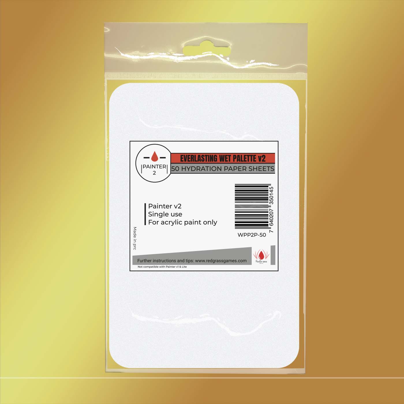 RedGrass: Wet Palette - 50 x Hydration paper sheets for Painter v2